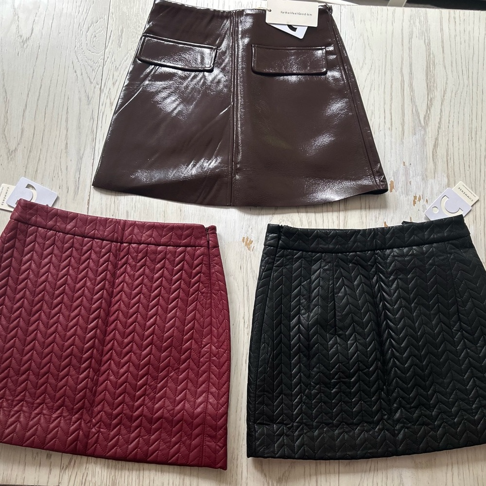 3 COMMENCE A-line Mini Skirts NWT